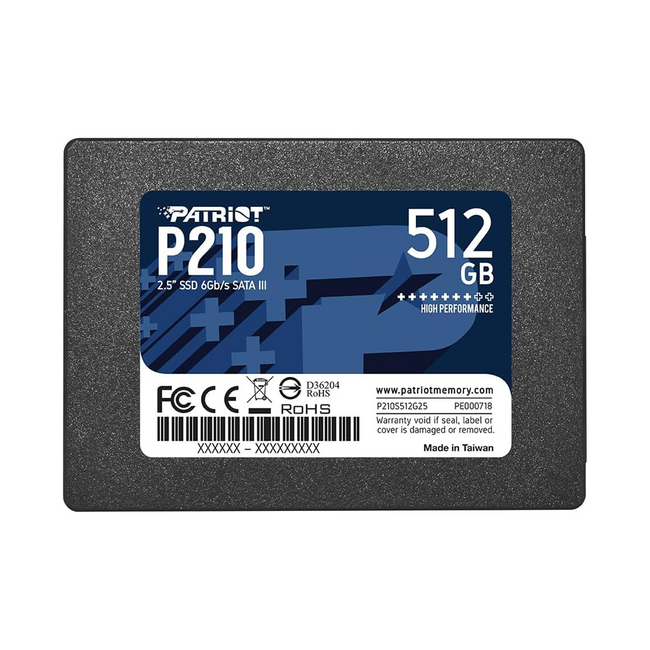 Patriot 512GB SSD 2.5" Hard Drive P210