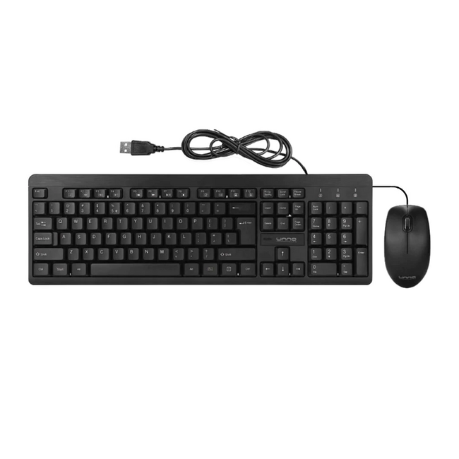 UNNO Keyboard & Mouse Combo Klass USB English - KB6726BK
