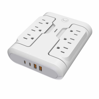 UNNO UNNO PowerPod 6-in-1 Swivel Outlets Wall Tap 2A&2C - PW5086WT