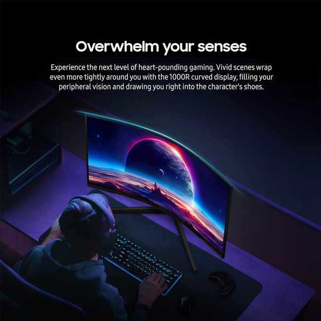 Samsung 27" Odyssey G5 Curved Gaming Monitor 165hz 1ms HDMI DP