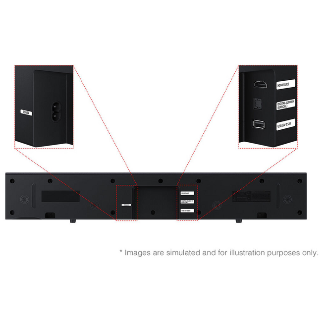 Samsung HW-B400 Soundbar Built-In Woofer 40W HW-B400