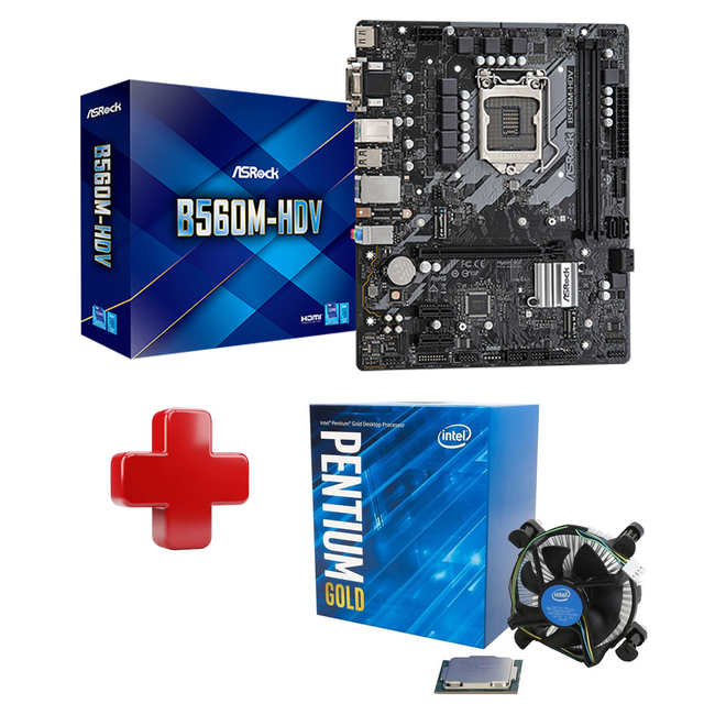 ASRock B560M-C Micro-ATX Motherboard WiFi + Intel Pentium Gold G6405 Processor
