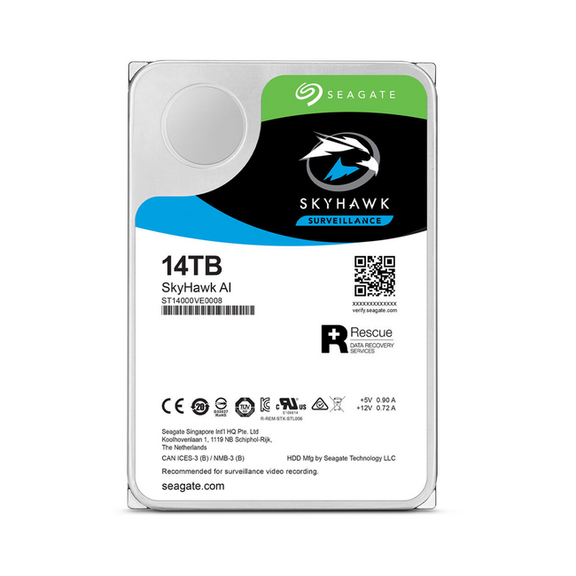 Seagate Skyhawk 14TB AI Surveillance Hard Drive