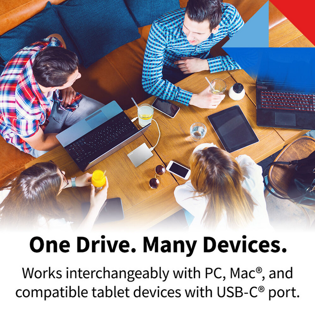 Toshiba 2TB Canvio Flex USB-C USB-A External Hard Drive