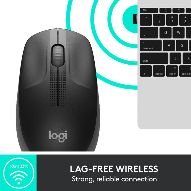 Logitech M190 Wireless Charcoal Mouse 910-00590