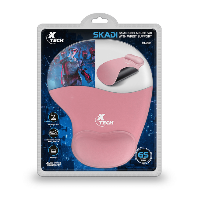 Xtech Skadi Gel Gaming Mouse Pad with wrist Support XTA-530
