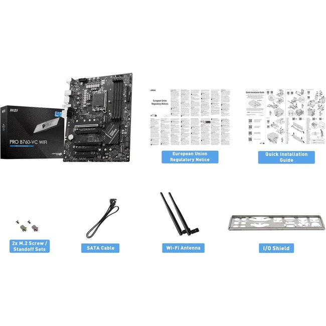 MSI PRO B760-VC WiFi 7 LGA1700 DDR5 Motherboard