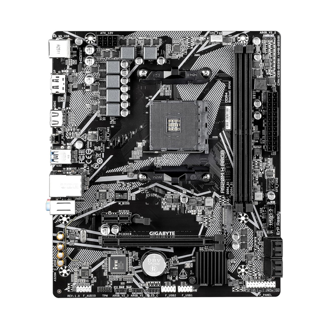 Gigabyte AMD A520M H AM4 ARGB Motherboard DDR4