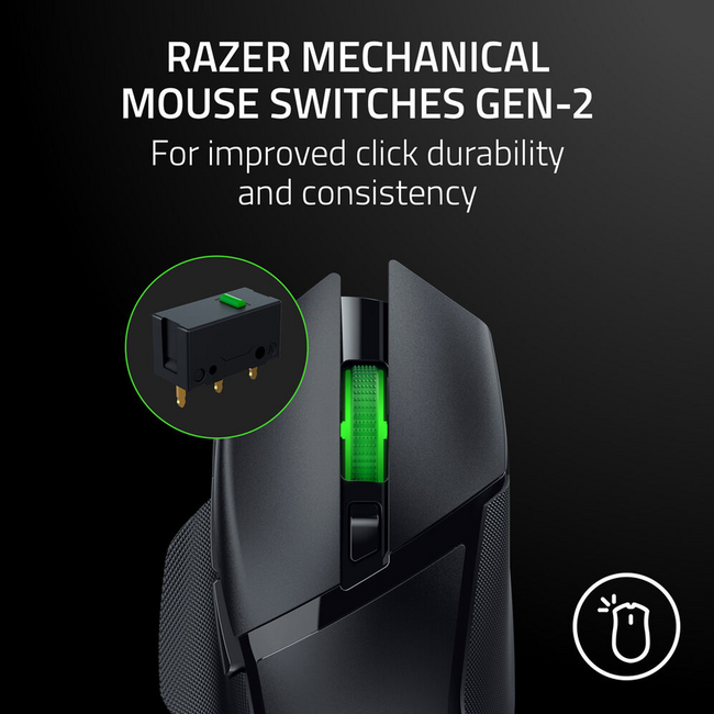 Razer Basilisk V3 X HyperSpeed - Ergonomic Wireless Gaming Mouse