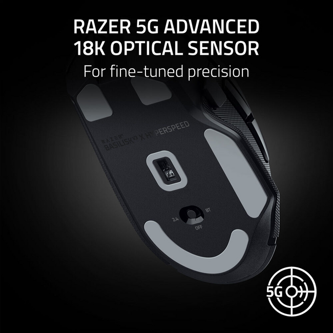 Razer Basilisk V3 X HyperSpeed - Ergonomic Wireless Gaming Mouse
