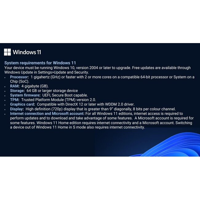 Microsoft® Win 11 Home 64Bit English 1pk DSP OEI DVD KW9-00633