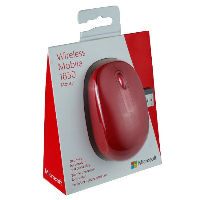 Microsoft Wireless Mouse 1850 Flame Red U7Z-00031