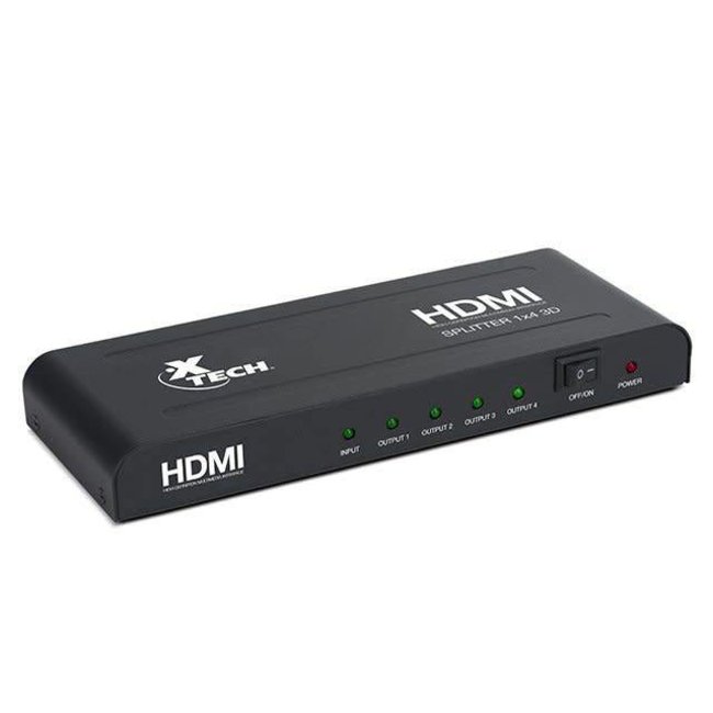 Xtech HDMI Splitter 1X4 3D Adapter XHA-410