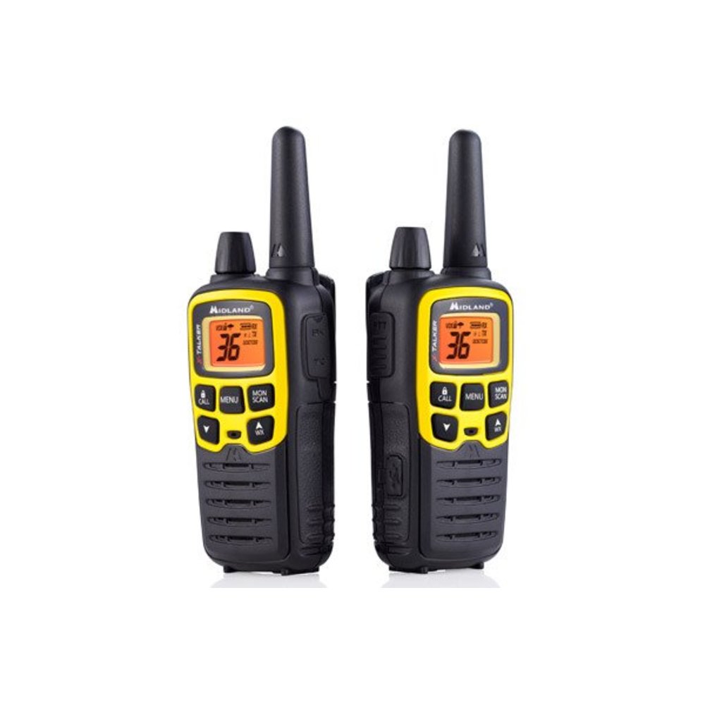 Midland T61VP3 36 Channel FRS Two-Way Radio Up to 32 Mile Range Walkie Talkie Yellow Black (Pack of 6) - 3