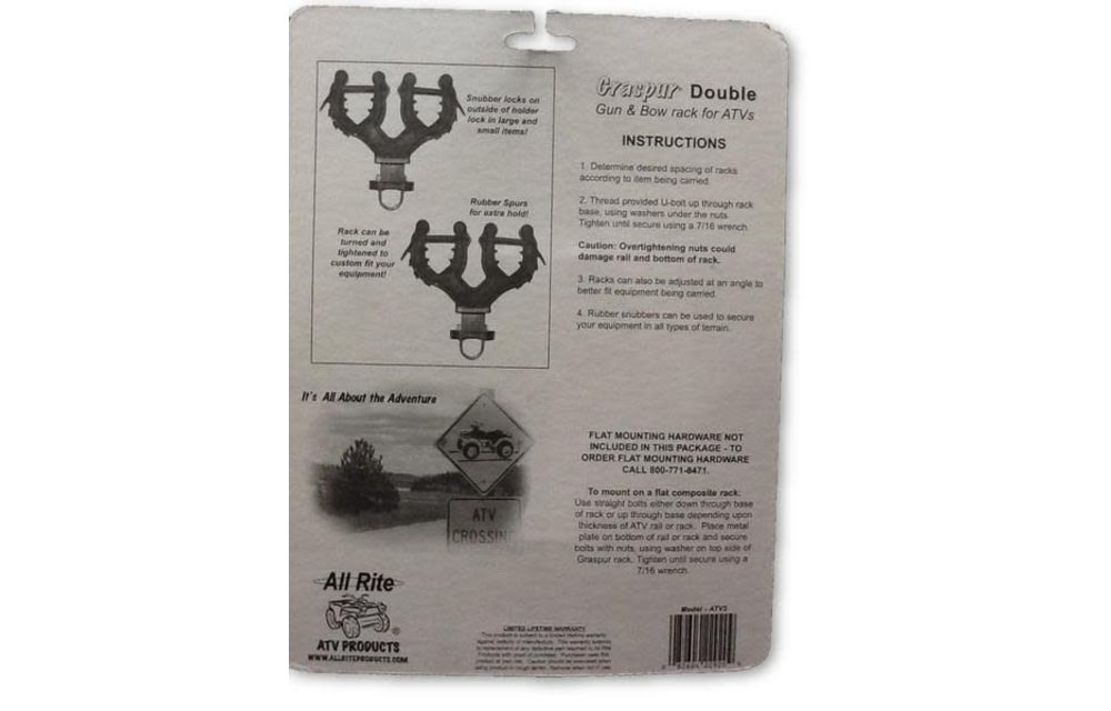 All Rite: Graspur Double ATV Gun and Bow Rack with Spurs