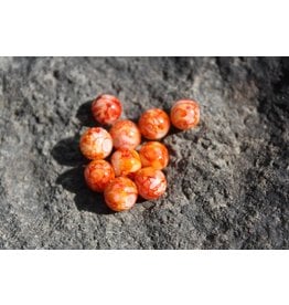Hevi Beads Bead, 8mm, Blood Egg Orange, 15/Bag
