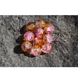 Hevi Beads UV Bead, 10mm Fireball Pink, 15/Bag