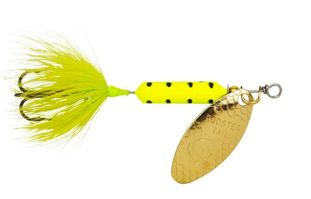 210 CHDA ROOSTER TAIL 1/6 OZ Chartreuse Dalmatian