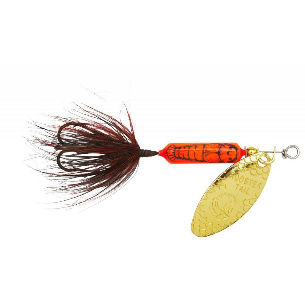 Yakima 208 Original Rooster Tail White Red Head 1/8oz Fishing Spinnerbait  Lure