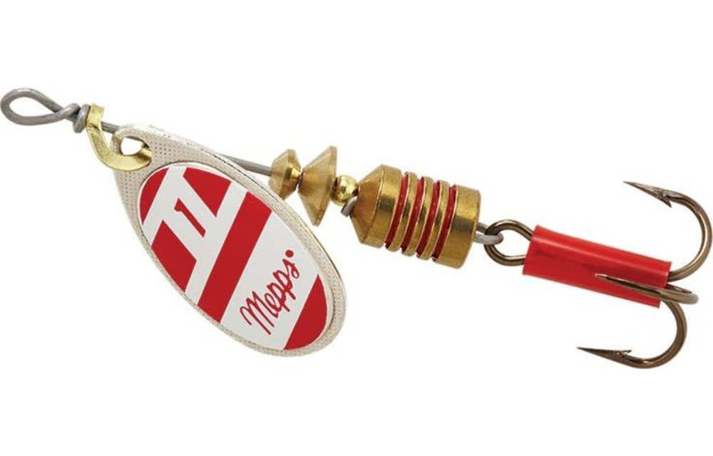 Mepps B1 S/RW Aglia In-Line Spinner 1/8 oz, Plain Treble Hook