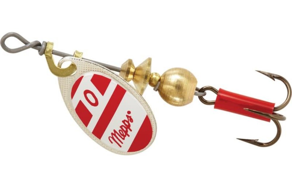 Mepps B0 S/RW Aglia In-Line Spinner 1/12 oz, Plain Treble Hook