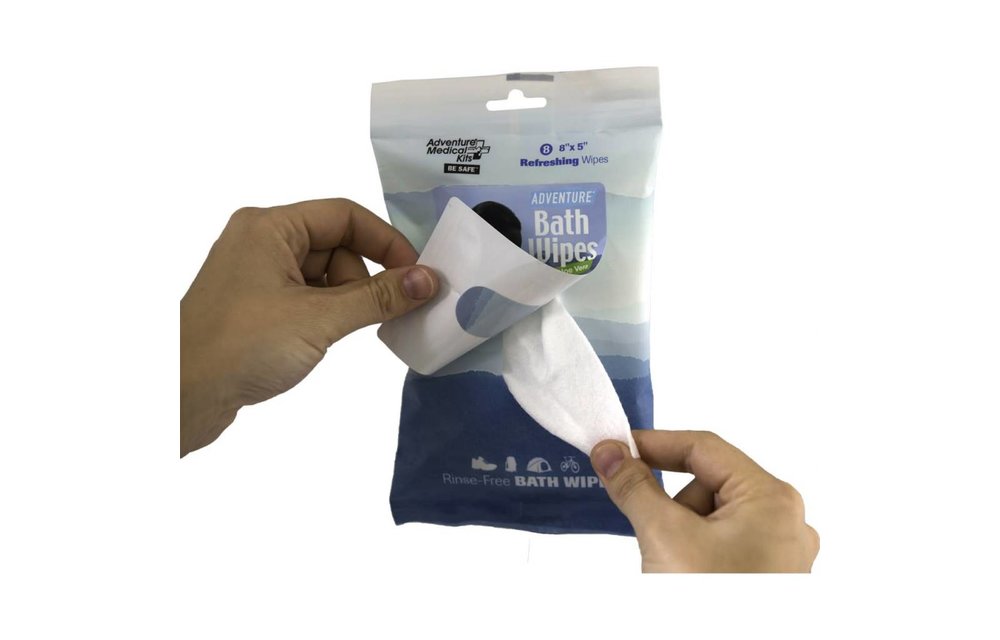 Adventure® Bath Wipes - Travel Size, Pkg./8
