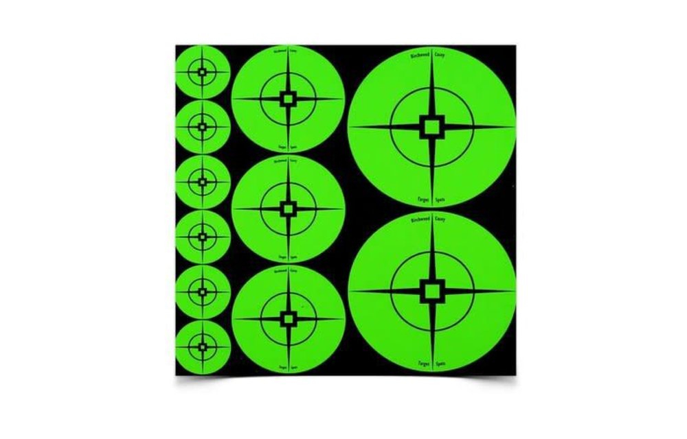 TARGET SPOTS ASSORTED SIZE GREEN TARGETS - 1" - 60, 2" - 30 & 3" - 10 SHEETS