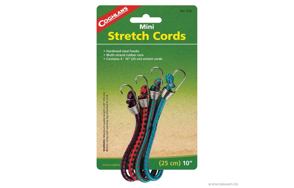 10" Mini Stretch Cords - pkg of 4