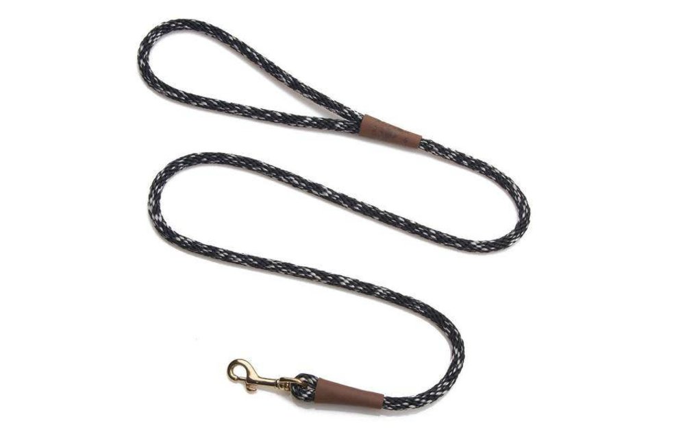Small Snap Leash 3/8" X 6' - Salt & Pepper