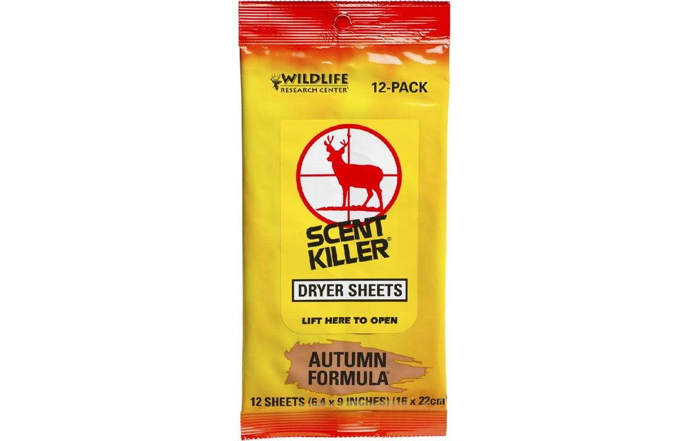 580 Scent Killer Autumn Formula Dryer Sheets 12-Pack