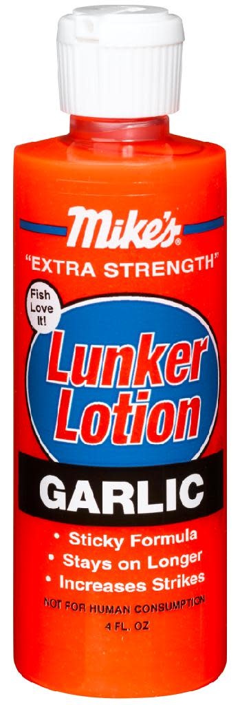 MIKE'S 4oz LUNKER LOTION SCENT GARLIC - Black Sheep Sporting Goods