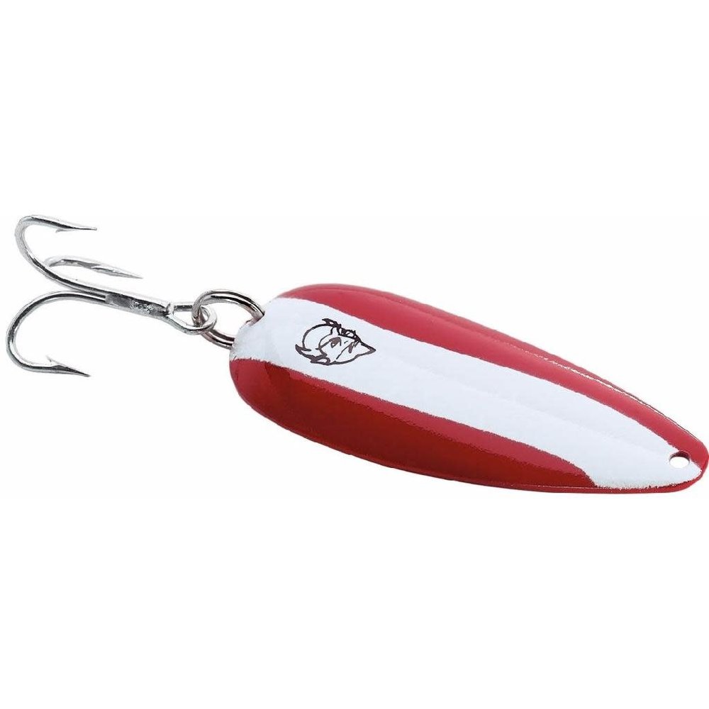 Three Eppinger Seadevle White/Red Dots Fishing Spoon Lures 3 oz 5