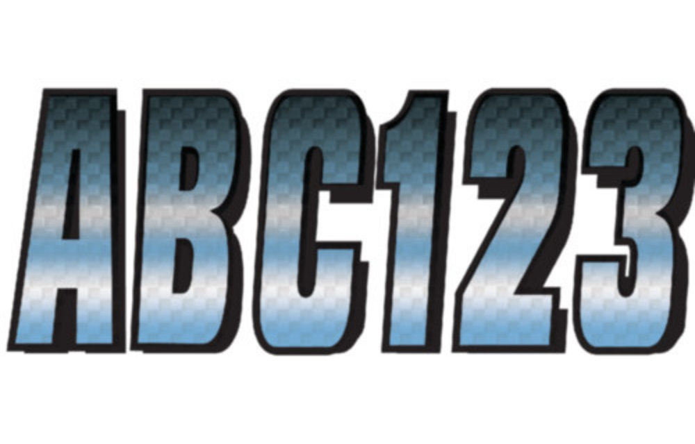 SERIES 300 REG KIT CHRM/BLK Boat Letters