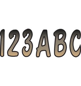 Hardline Products Hardline Series 200 Registration Kit, Cursive Font With Top to Bottom Color Gradations (Includes 4 Sets of 3" A-Z, 0-9)