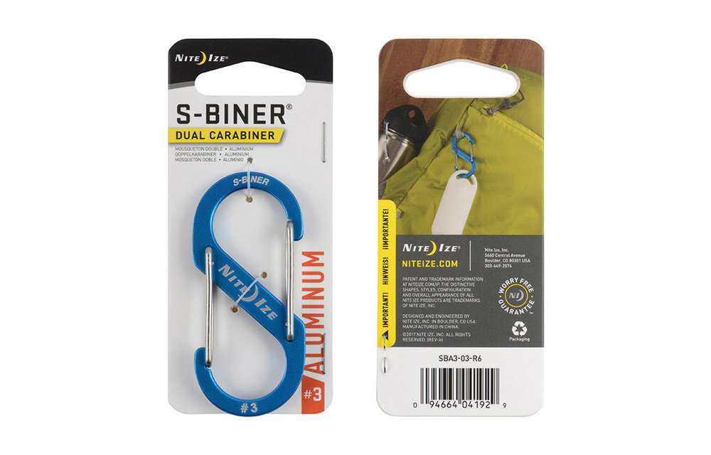S-Biner® Aluminum Dual Carabiner #3 - Blue