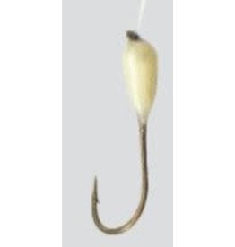 Macks Mack's Lure 02126 Glo Hook Snelled (Bronze Hook) Maggot White