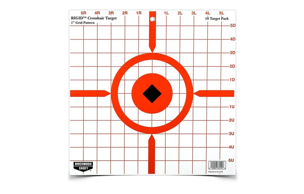 37210 Birchwood Casey Rigid 12" Crosshair Sight-In Target - 10 targets