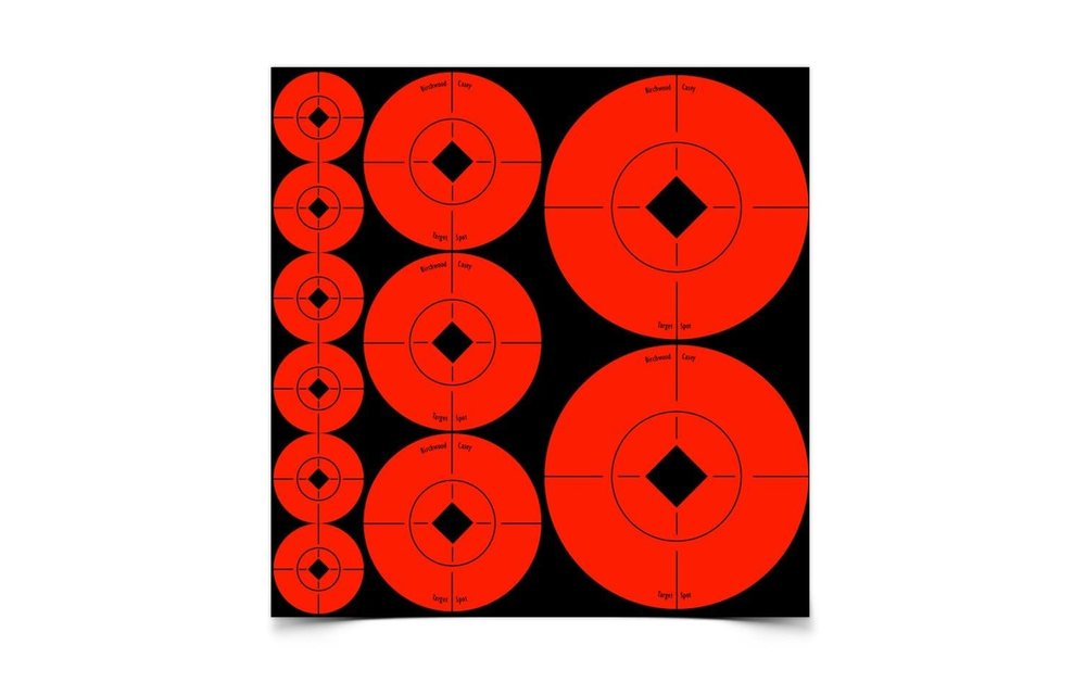 33928 Birchwood Casey Target Spots Assortment - 1" - 60, 2" - 30 & 3" - 10 sheets