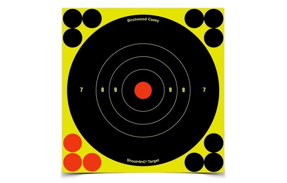 SHOOT•N•C® 6" BULL'S-EYE TARGET - 12 TARGETS