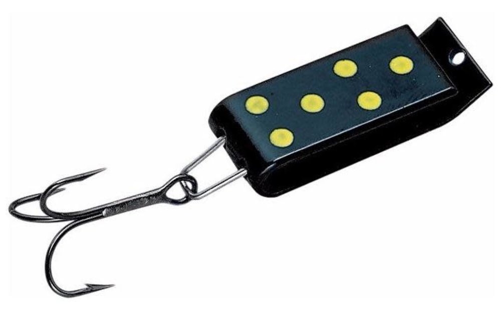 JAKES SPIN-A-LURE 1/4,BLACK/YEL-DOT