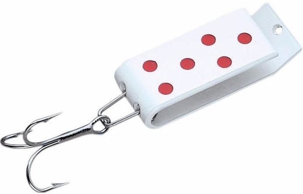 JAKES SPIN-A-LURE 1/4,WHITE/RED-DOT