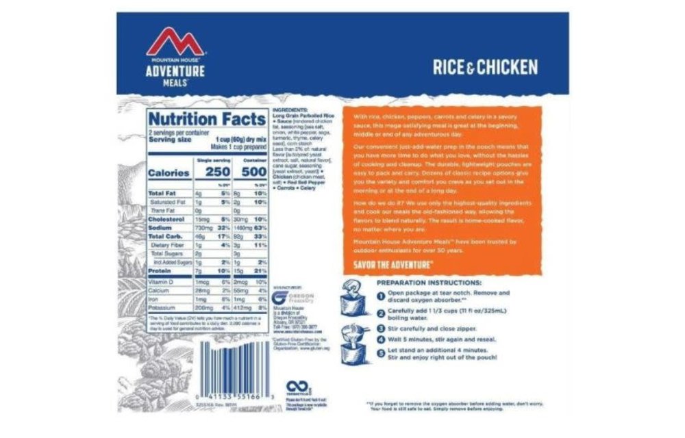 Mountain House Rice & Chicken CLEAN LABEL