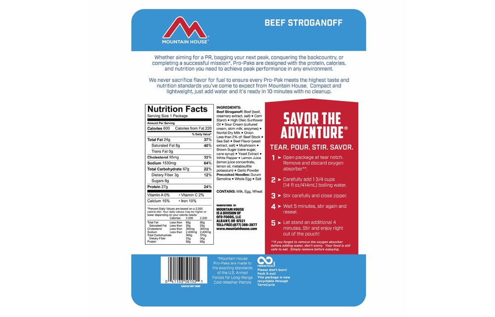 Beef Stroganoff Pro-Pak