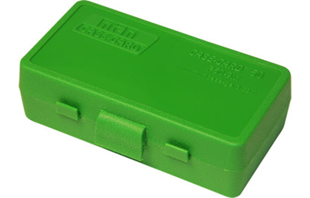 P50-9M-10 Ammo Box 50 Round Flip-Top 9mm 380 ACP