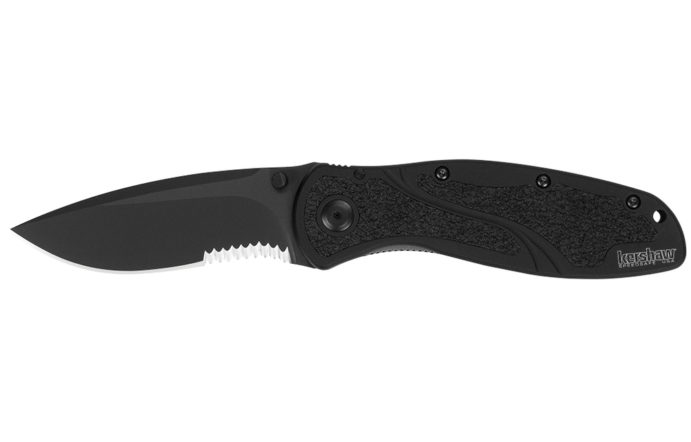 BLUR - BLK/BLK , SERRATED