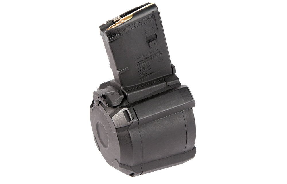 Magpul MAG576-BLK PMAG Magazine D-60 AR/M4 5.56x45 60-Round, Black
