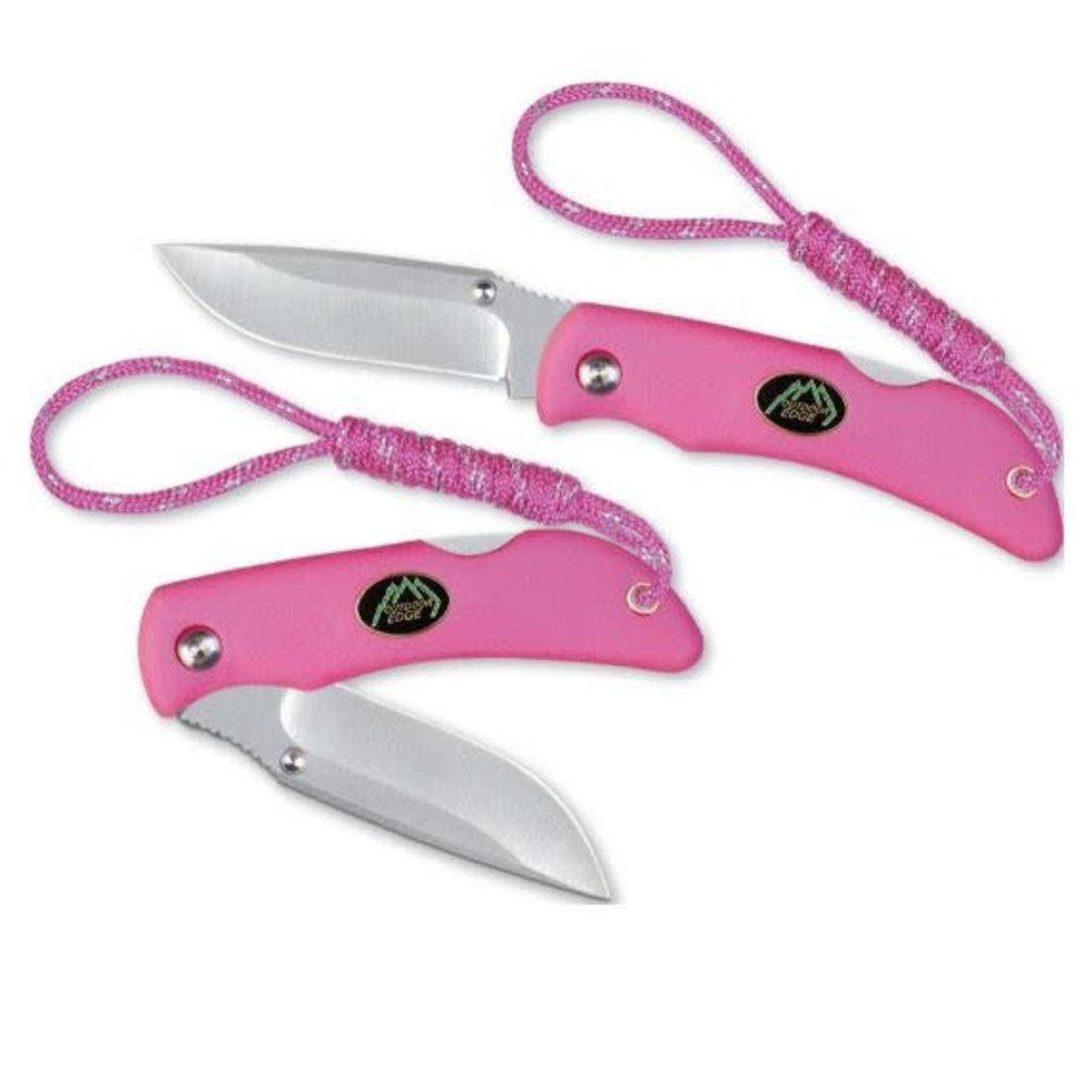 Outdoor Edge Cutlery Corp. MINI-BABE (Pink) Knife – Clam Package