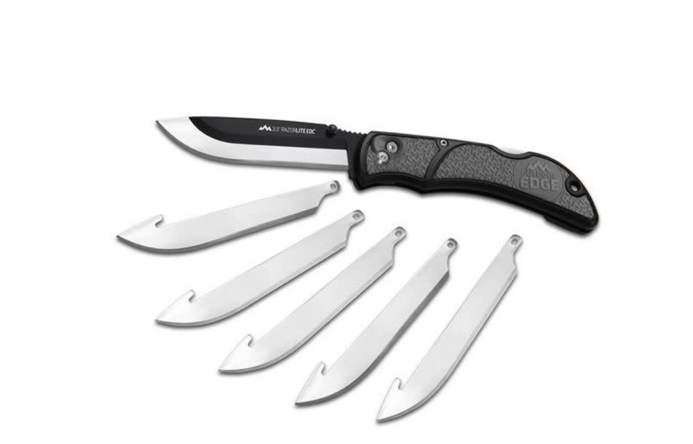 3.5" RAZOR-LITE EDC Knife (Gray, 6-Blades) – Blister