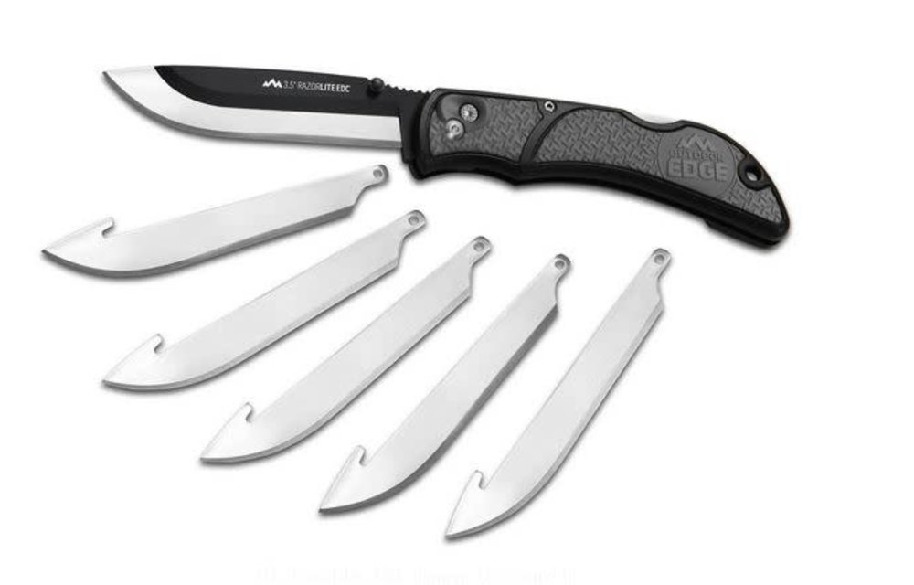 3.5" RAZOR-LITE EDC Knife (Gray, 6-Blades) – Box