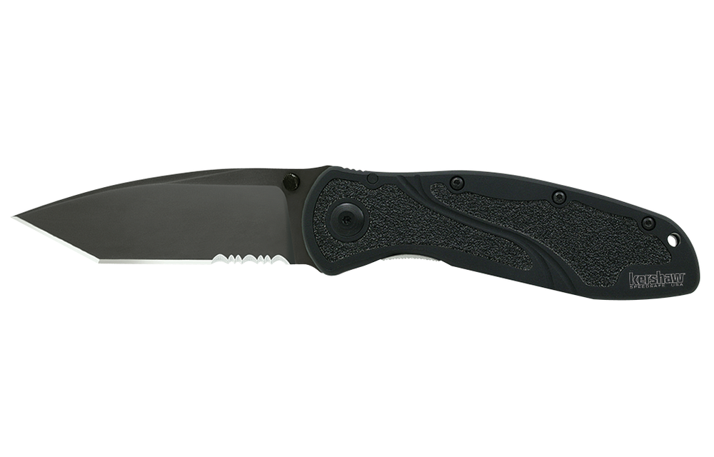 BLUR TANTO - BLK/BLK , SERRATED